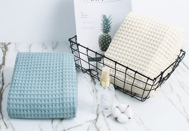waffle cotton towels