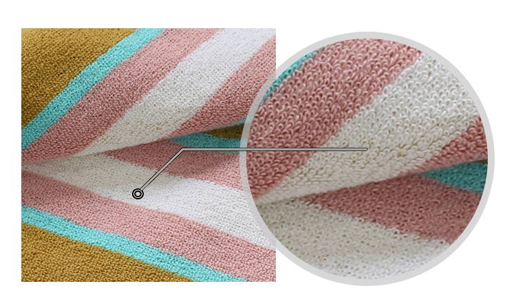jacquard stripe beach towel