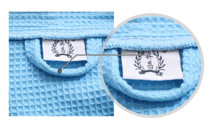 bathrobe waffle blue