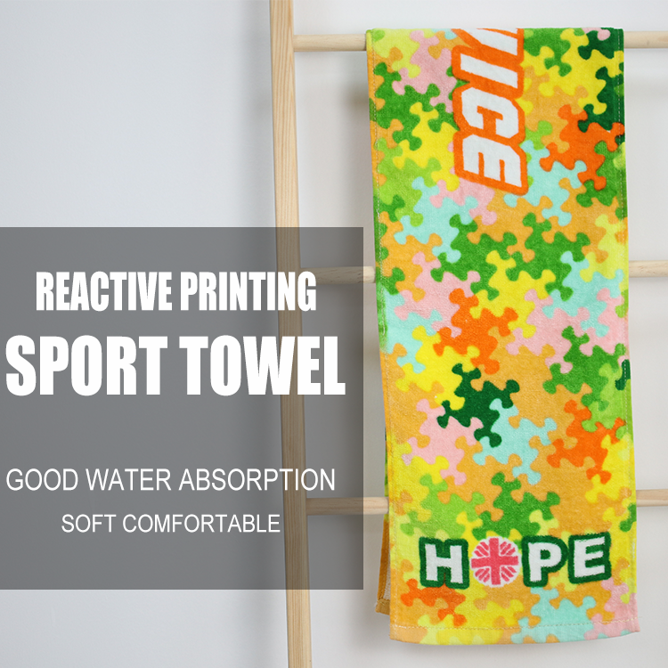 abstract print gym towel