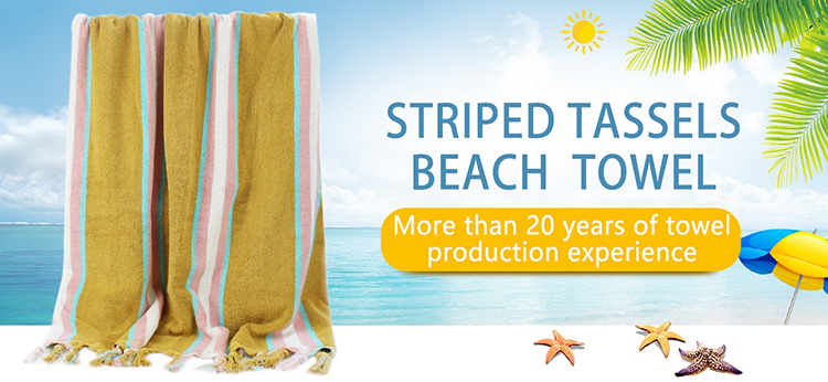 dye stripe beach towel