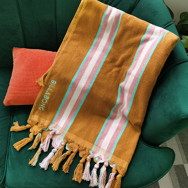 large striped beach towel