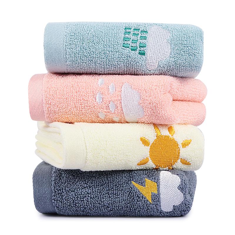 100% cotton embroidered cartoon face towel
