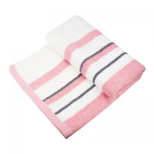 Striped towel for bathroom