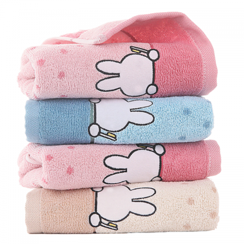 Rabbit pattern jacquard bath towel