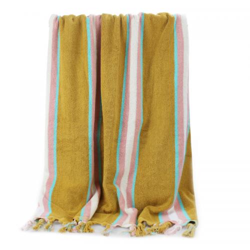 designer stripe beach towel