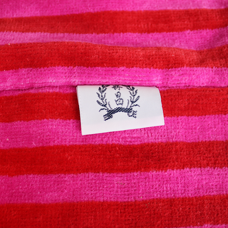 Striped poncho towel for bathroom