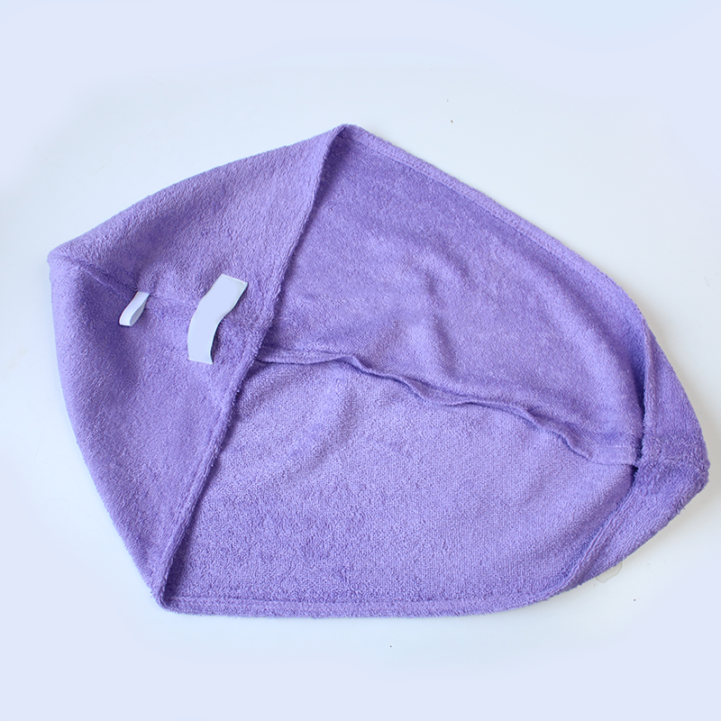 hair drying towel with button